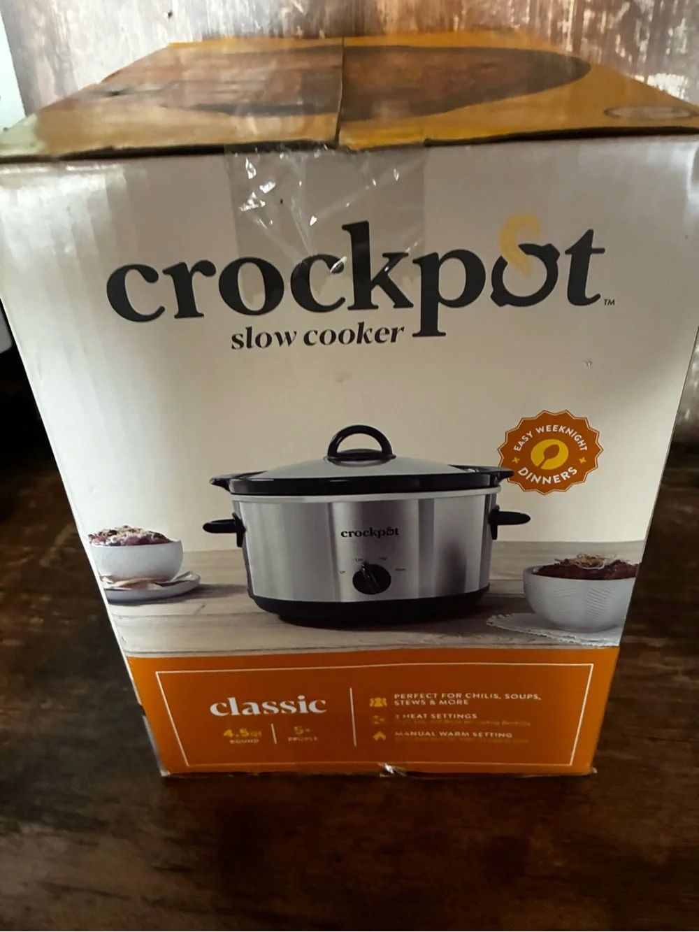 Crockpot Classic 4.5QT Stainless Steel Slow Cooker - Silver